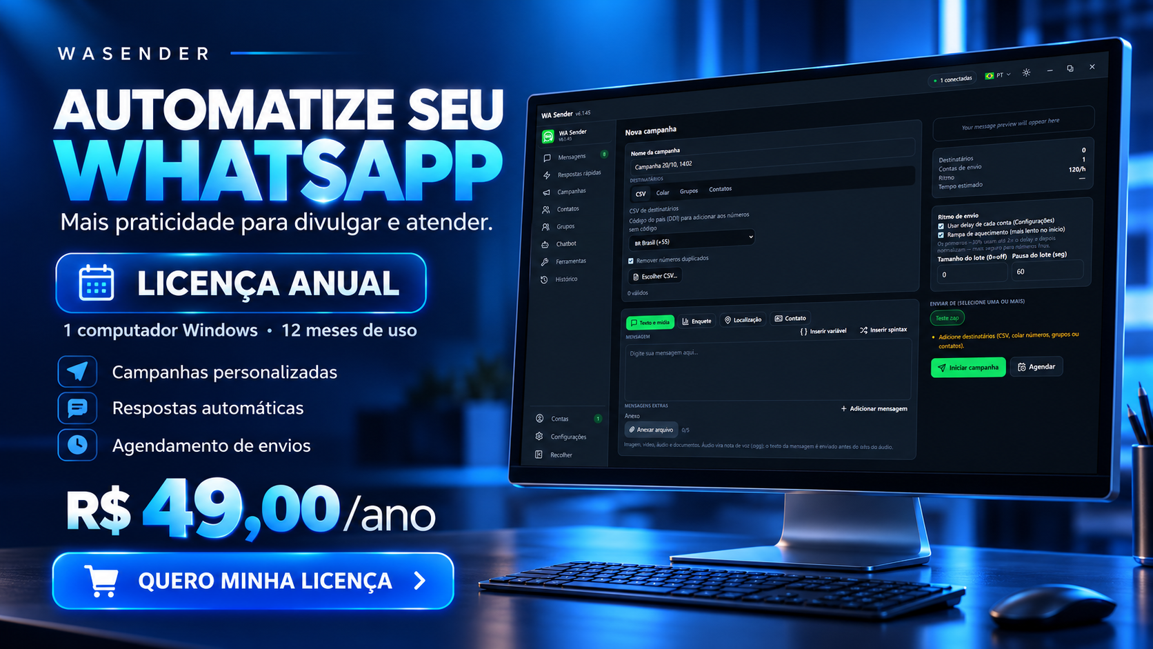 Wasender licença anual